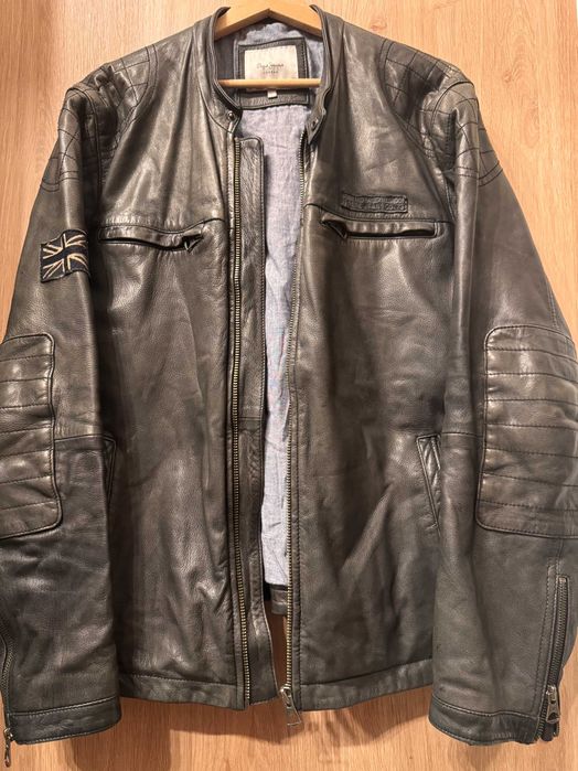 Czarna kurtka skórzana Pepe Jeans rozmiar L - Warszawa