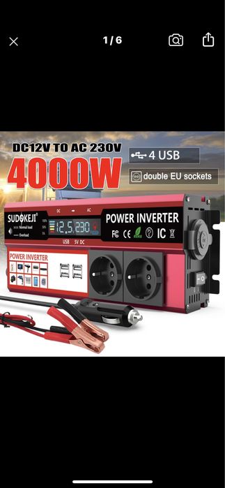 Инвертор 12V в 220 V 2000 W