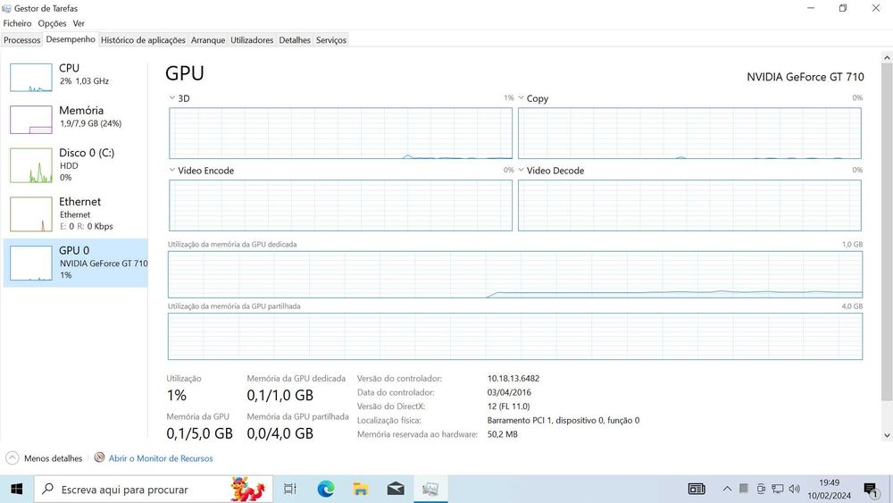 Computador Asus - i3 4170 CPU, Nvidia GT 710, 8GB RAM, 1TB HDD