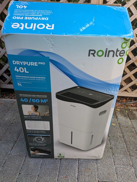 Desumidificador Industrial DRYPURE Pro 40L Rointe como novo para divisões até 60m2