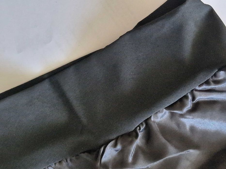 Czarny turban na głowę do długich włosów, nowy