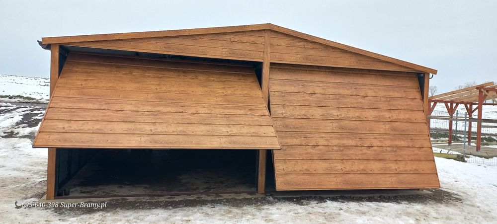 6x6 Garaż blaszany drewnopodobny, dowolne wymiary garaży
