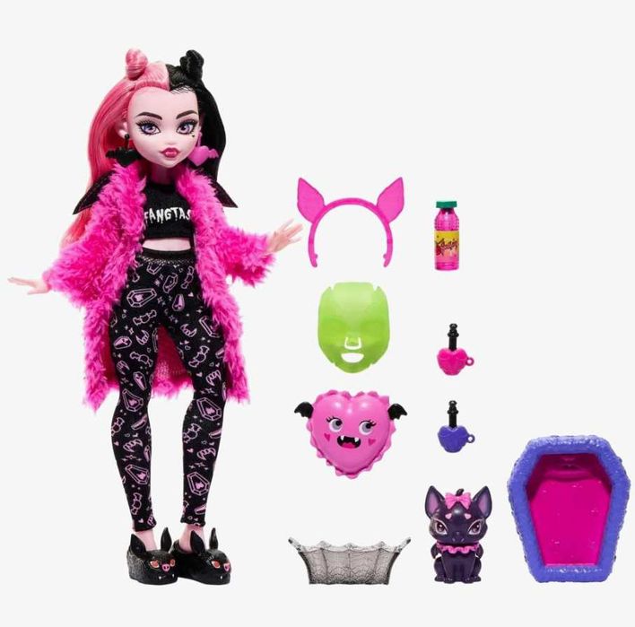 Lalka MONSTER HIGH Pidżama Party Draculaura HKY66