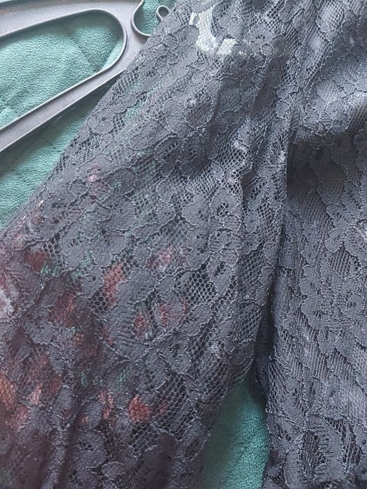 Sukienka midi czarna M Reserved koronkowa koronka