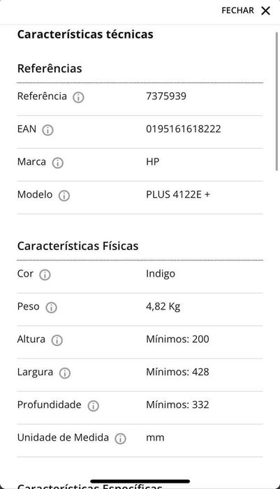 Impressora HP modelo Plus 4122E+