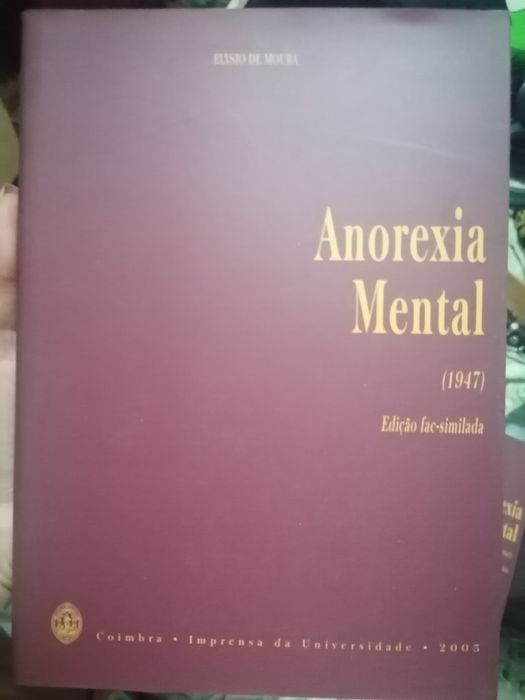 Livro Anorexia Mental - Elysio de Moura
