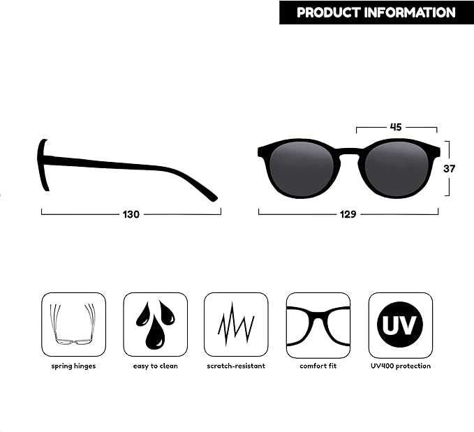 2 pary okularów +1,00 – Okrągłe okulary do czytania unisex