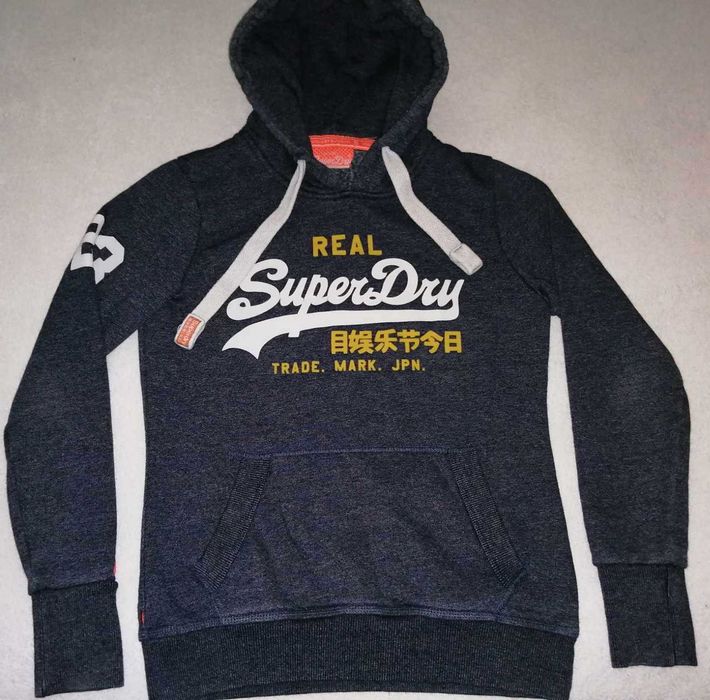 SUPERDRY 23 Real Bluza z kapturem Damska S Kangurka Oryginalna 100%