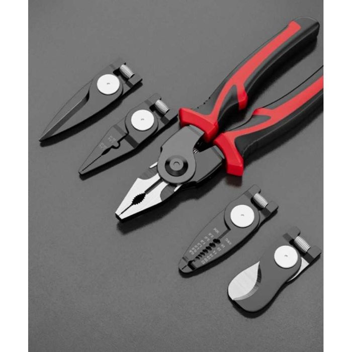 Многофункциональные плоскогубцы 5 в 1 со сменными головками