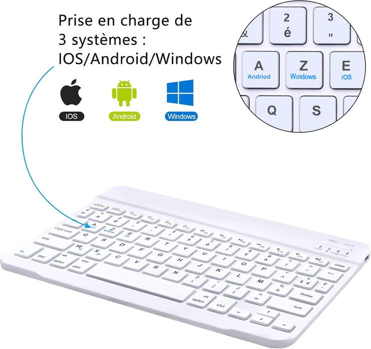 Klawiatura bezprzewodowa Bluetooth SENGBIRCH [AZERTY francuski]