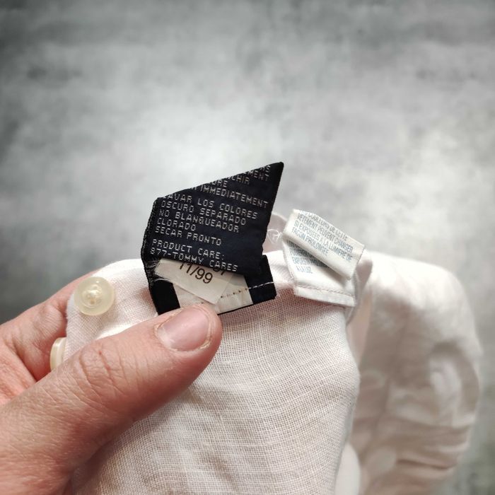 MĘSKA PREMIUM Koszula Letnia Krótki Rękaw Tommy Hilfiger LEN Lniana