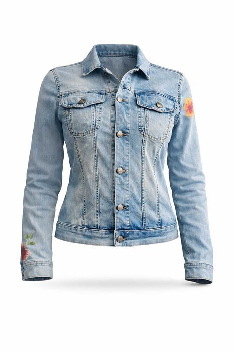 Kurtka jeansowa ręcznie malowana