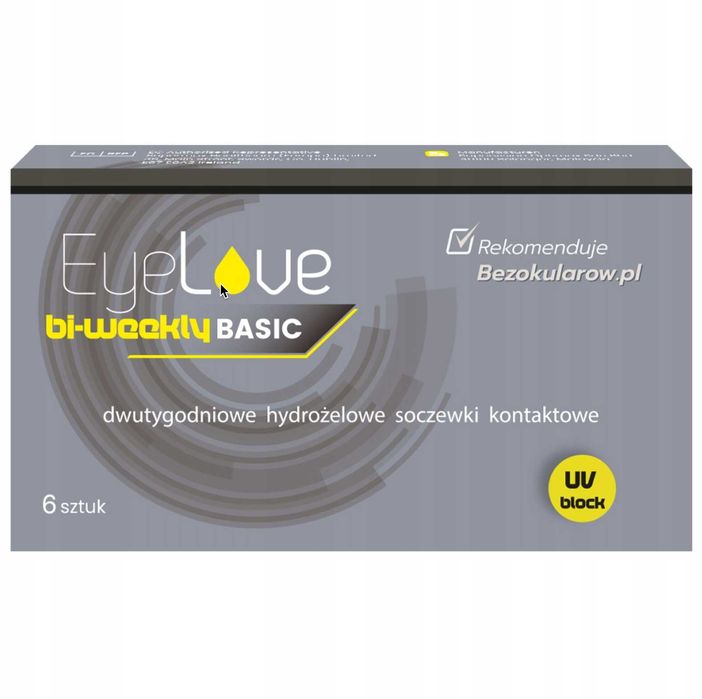 Soczewki dwutygodniowe EyeLove Basic bi-weekly 3 szt. moc -1,5 BC 8,6