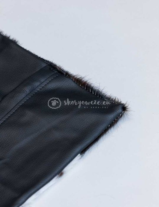 Poduszka/ poszewka patchwork ze skóry krowiej/ bydlęcej (jaś) 40x40 cm