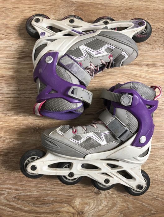 Rolki oxelo szare fioletowe