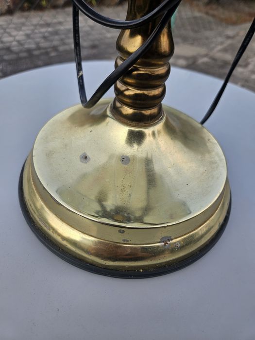 Lampa l 2203 stołowa witrazowa vintage
