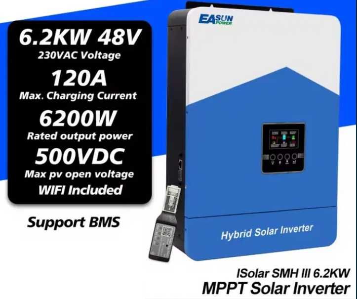Інвертор Easun 6.2kw 48V Wifi Isolar SMH III