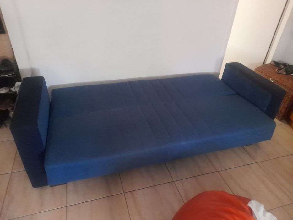 Sofa cama de 4 lugares com bau da Homycasa