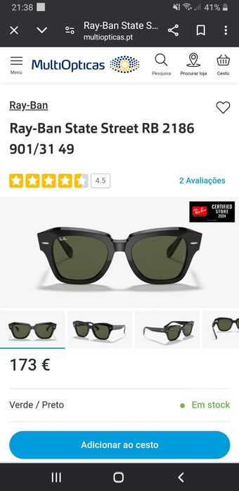 Óculos de sol Ray-Ban