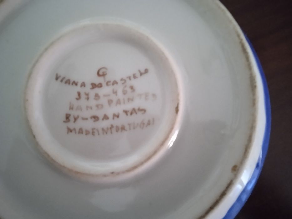 Jarro de Louça de Viana pintado á mão