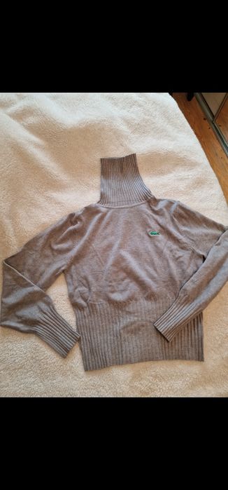 Sweter Golf Lacoste Damski krótki mięciutki jak kaszmir M