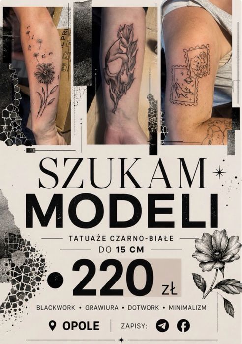 Szukam modele na tatuaże