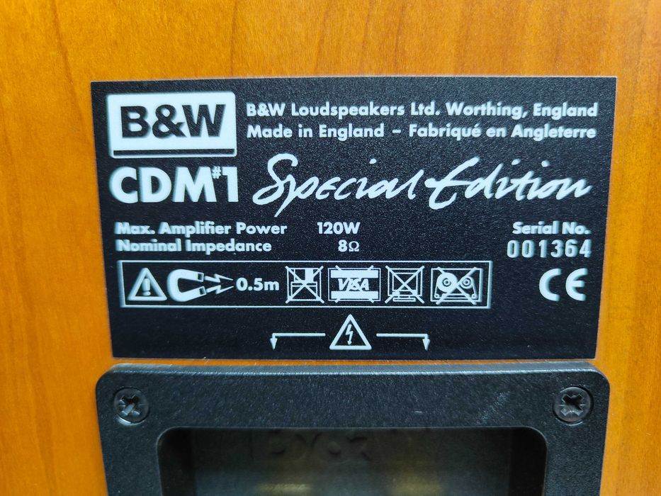 Bowers & Wilkins B&W CDM1 kolumny głośnikowe monitory Made in England
