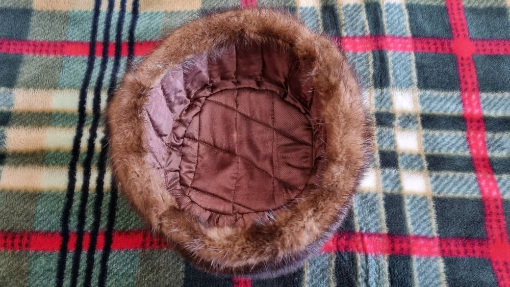 Норковая шапка ушанка обманка