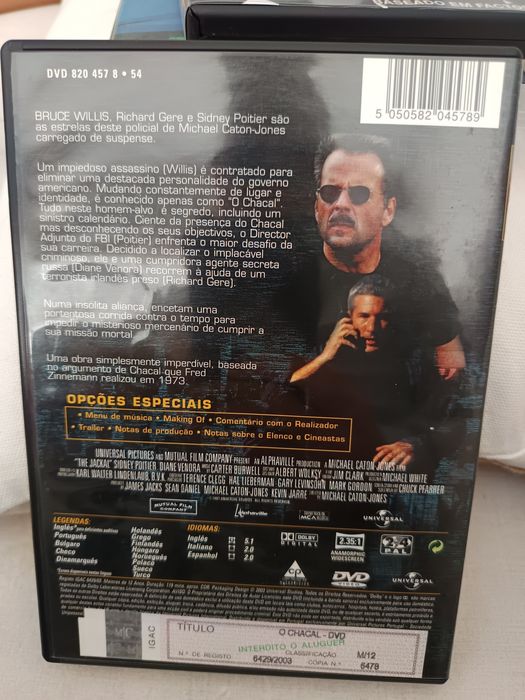 DVD o chacal.      .