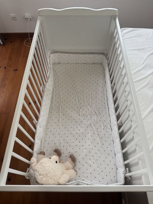 Berço IKEA 60x120 +  colchão espuma