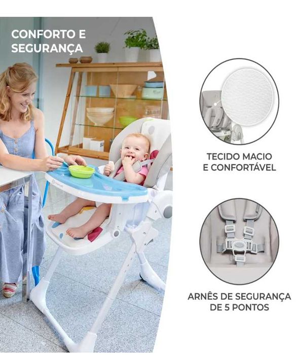 Cadeira de Refeição KINDERKRAFT Yummy Grey