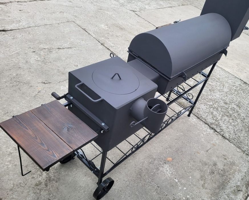 5мм! Від Виробника! Мангал Барбекю Коптильня з пічкою