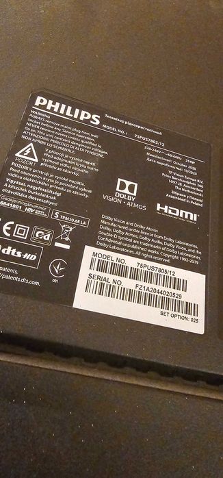 Telewizor Philips Ambilight 75 cali LED 4K Ultra HD