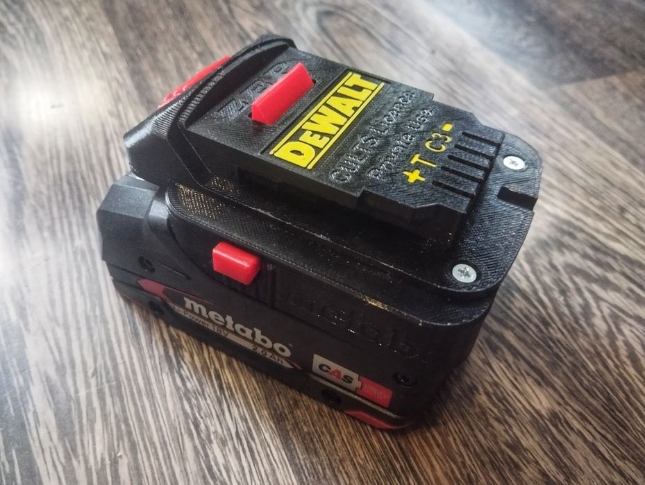 Адаптер перехідник акумулятор Metabo 18V на інструмент DeWalt