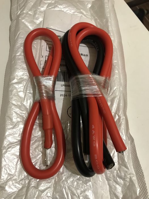 Дріт силіконовий лужений 4 AWG (25 мм.кв.)для LiFePo4 збірок