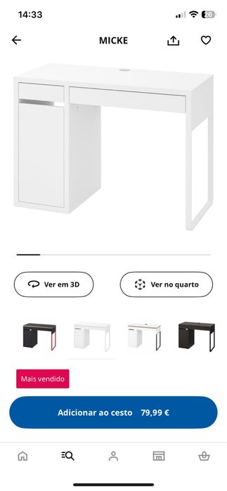 Secretaria IKEA nova sem marcas de uso nenhumas