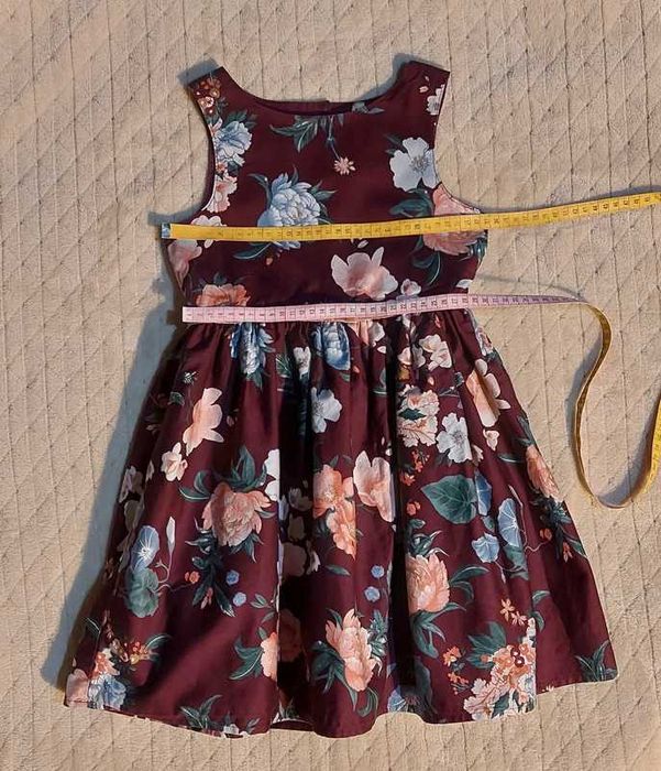 Sukienka wizytowa Little Stitches Primark 7-8lat(128cm) Kwiaty
