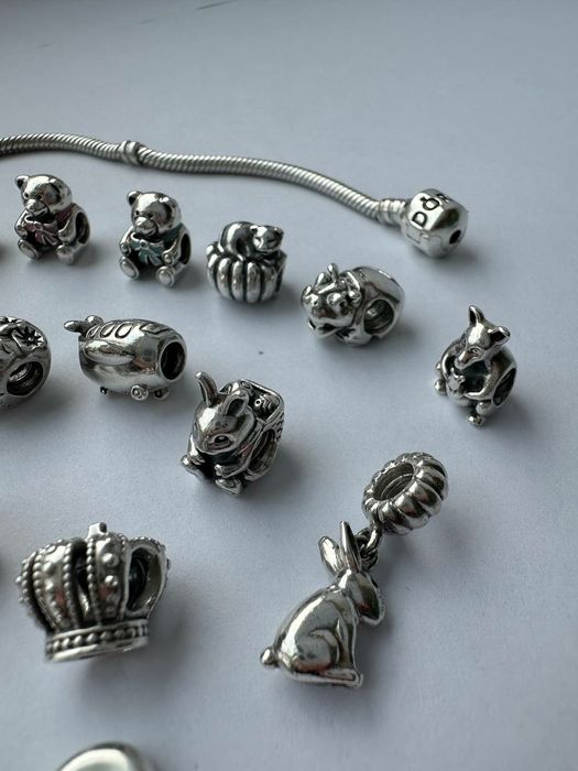 Pandora оригінал, браслет шарми Pandora,  пандора, срібло 925,прикраси