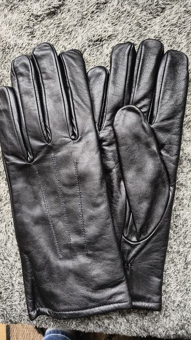 Rękawice skórzane męskie róż. 23