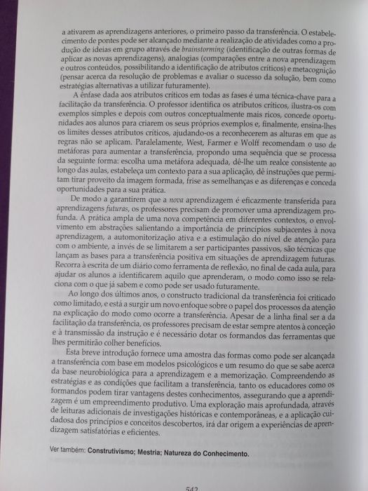 A Aprendizagem e o Cérebro de Sheryl Feinstein, editora Piaget