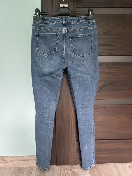 Jeansy skinny George 36 S wysoki stan rurki niebieskie
