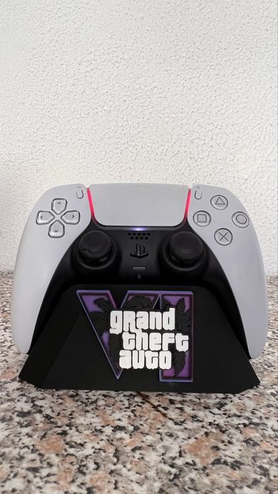 Suporte / Base de Comando PS5 DualSense - Tema GTA VI Vice City