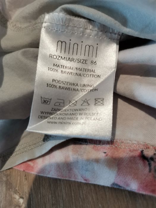 Sukienka w róże minimi rozm. 86