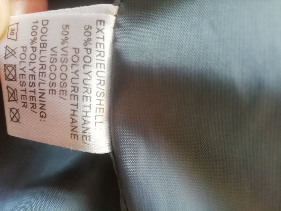 Kurtka skóra ekologiczna kolor gołębi błękit