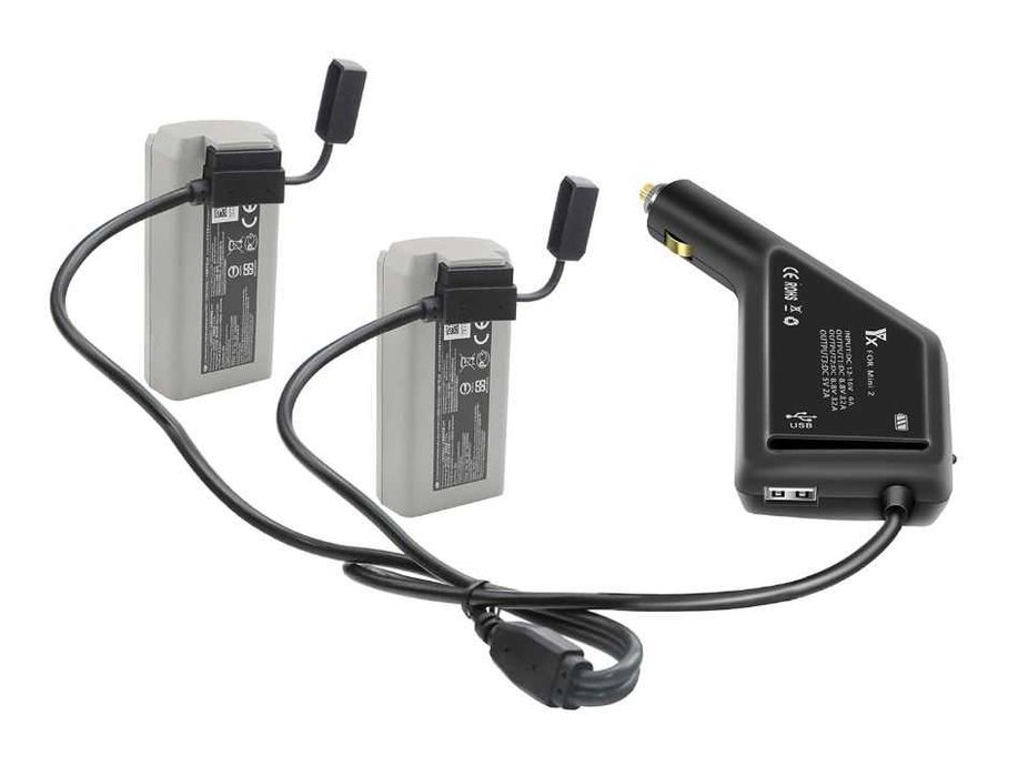 Ładowarka samochodowa dron DJI Mini 2 50min 2w1 USB NOWA PL 24h