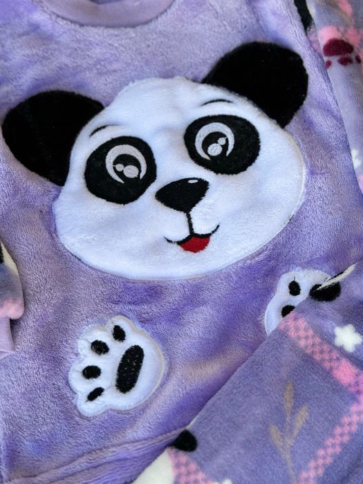 Тепла плюшева піжама для дівчинки Махрова піжама Домашній костюм