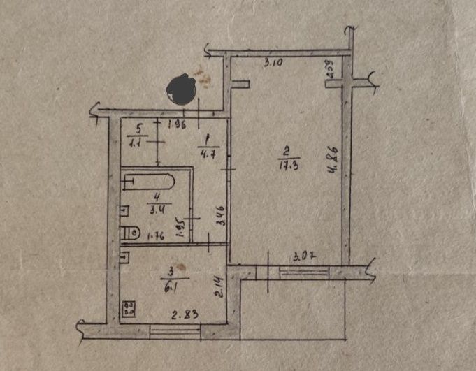 Продається 1 кімнатна квартира Дніпровський район