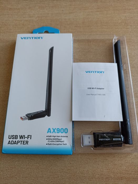 Wi-Fi адаптер Vention AX900 USB 2.4/5 ГГц (Dual Band) + Bluetooth 5.4