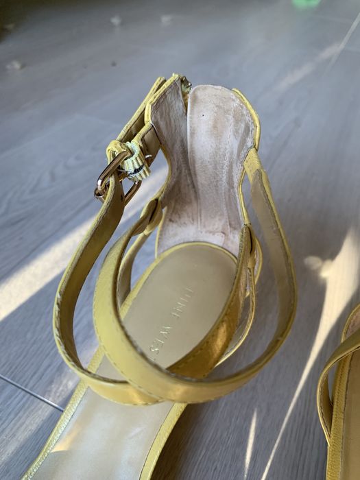 Żółte buty na koturnach koturny sandały Nine West 39