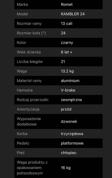 Romet 24 całe jak nowy !!